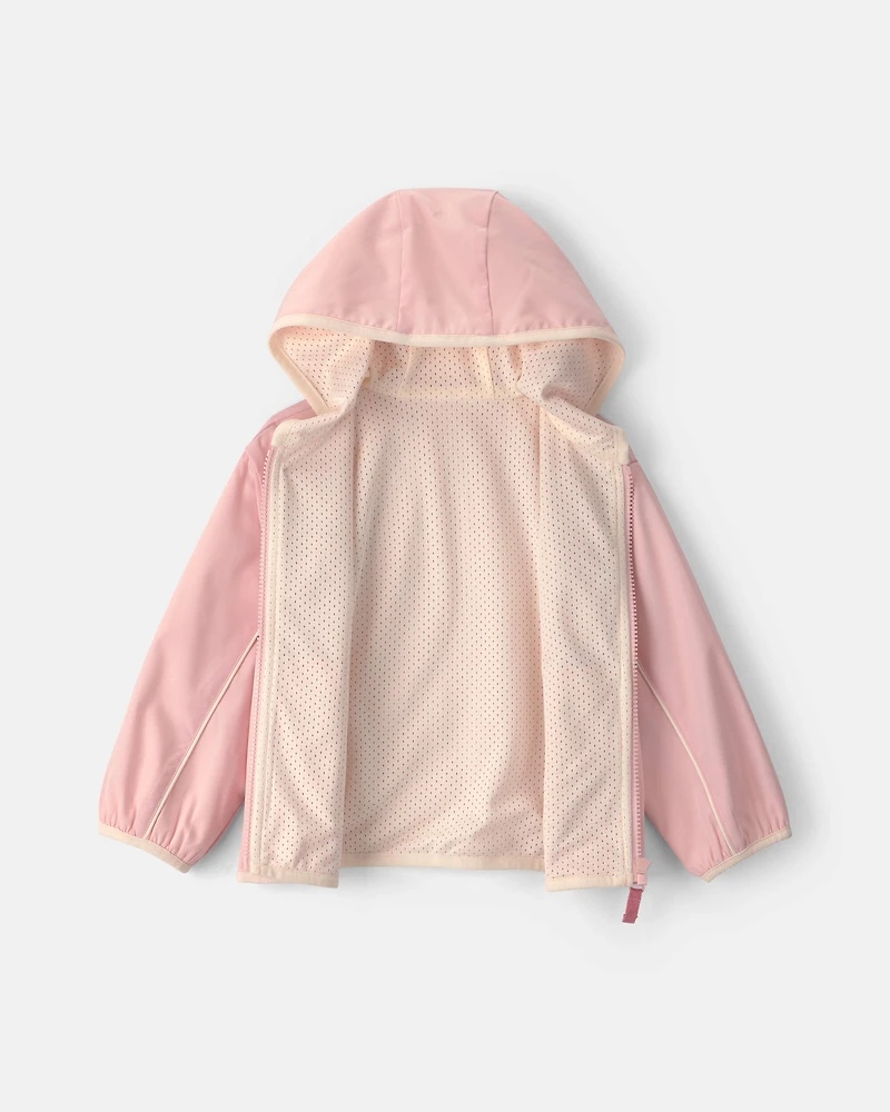 Toddler Girl Heart Zip-Up Hoodie - Pink