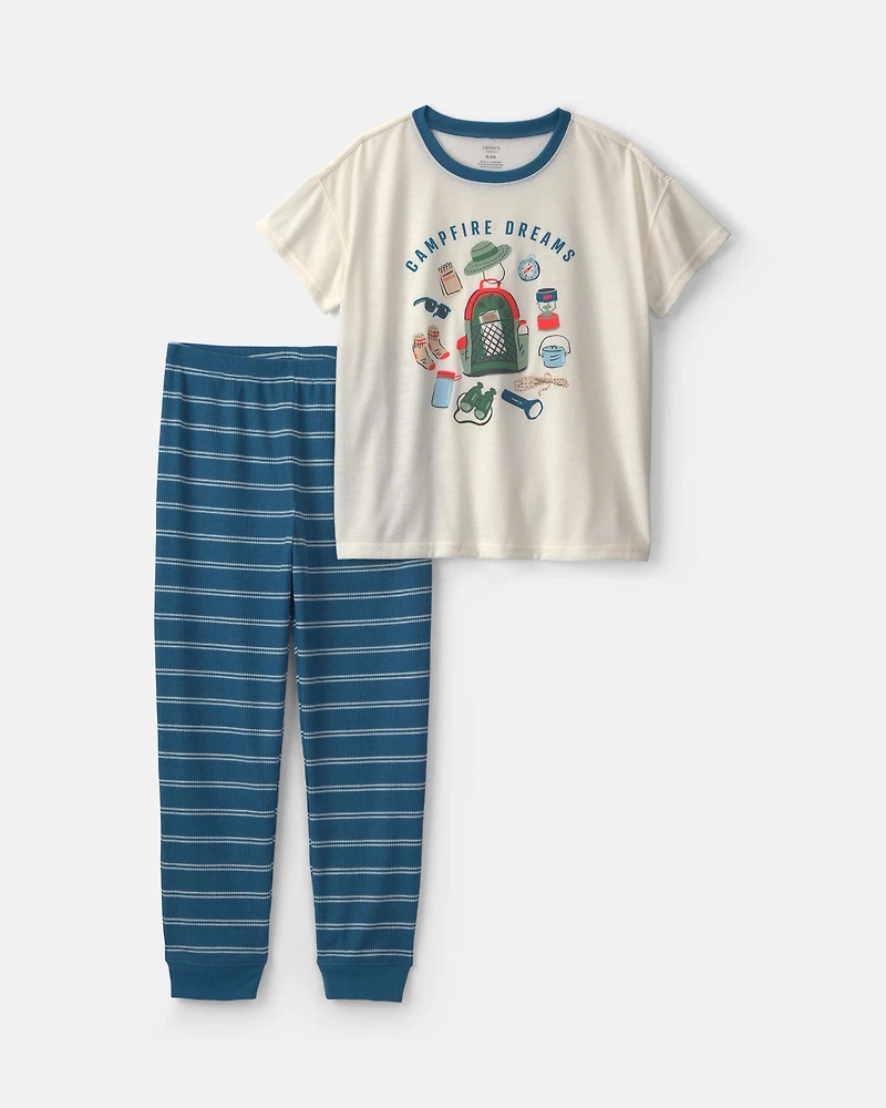 Boys Camp Short-Sleeve 2-Piece Pajama Set
