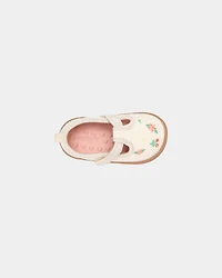 Baby Girl Every Step® First Walker Floral Casual Shoes - Cream
