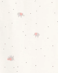 Baby Girl 2-Pack 2-Way Zip Cotton Sleep & Play Pajamas - White/Pink