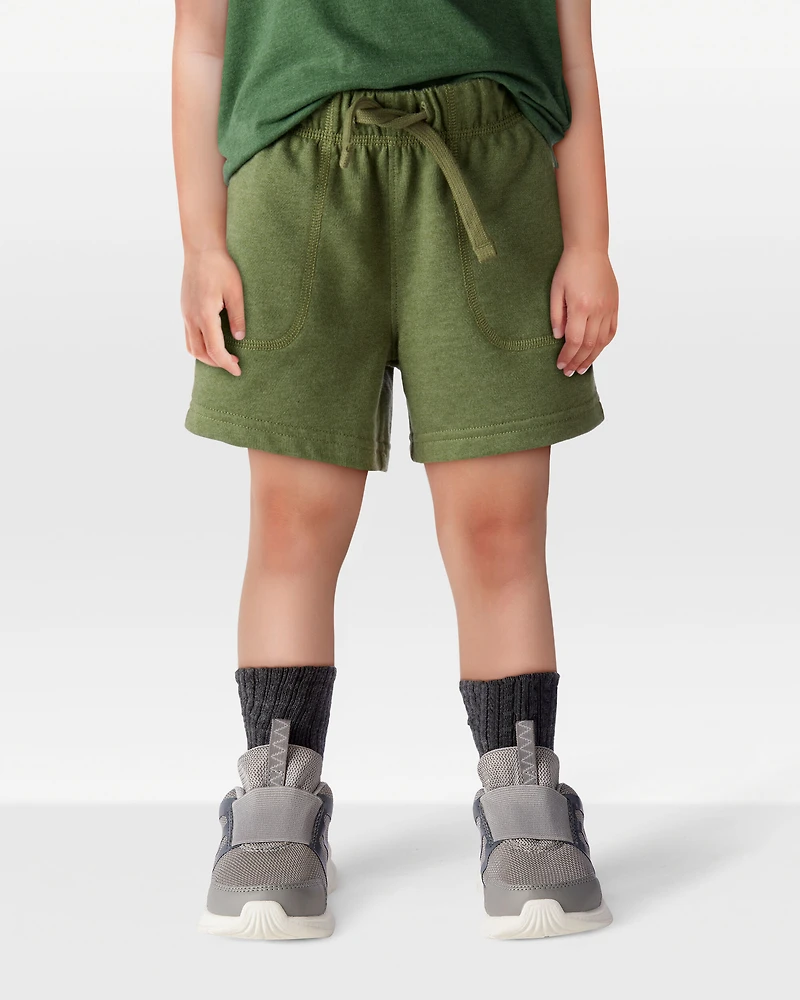 Toddler Boy Pull-On French Terry Shorts - Green