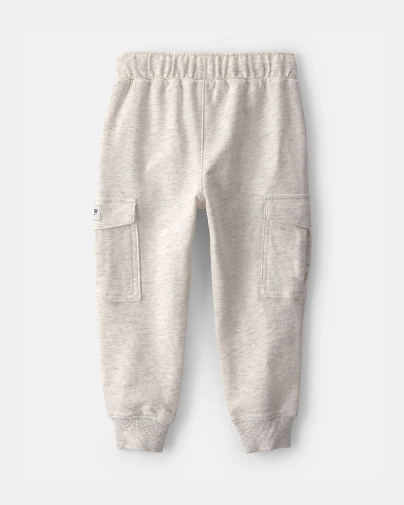 Toddler Boy French Terry Cargo Knit Joggers - Grey