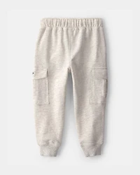 Toddler Boy French Terry Cargo Knit Joggers - Grey