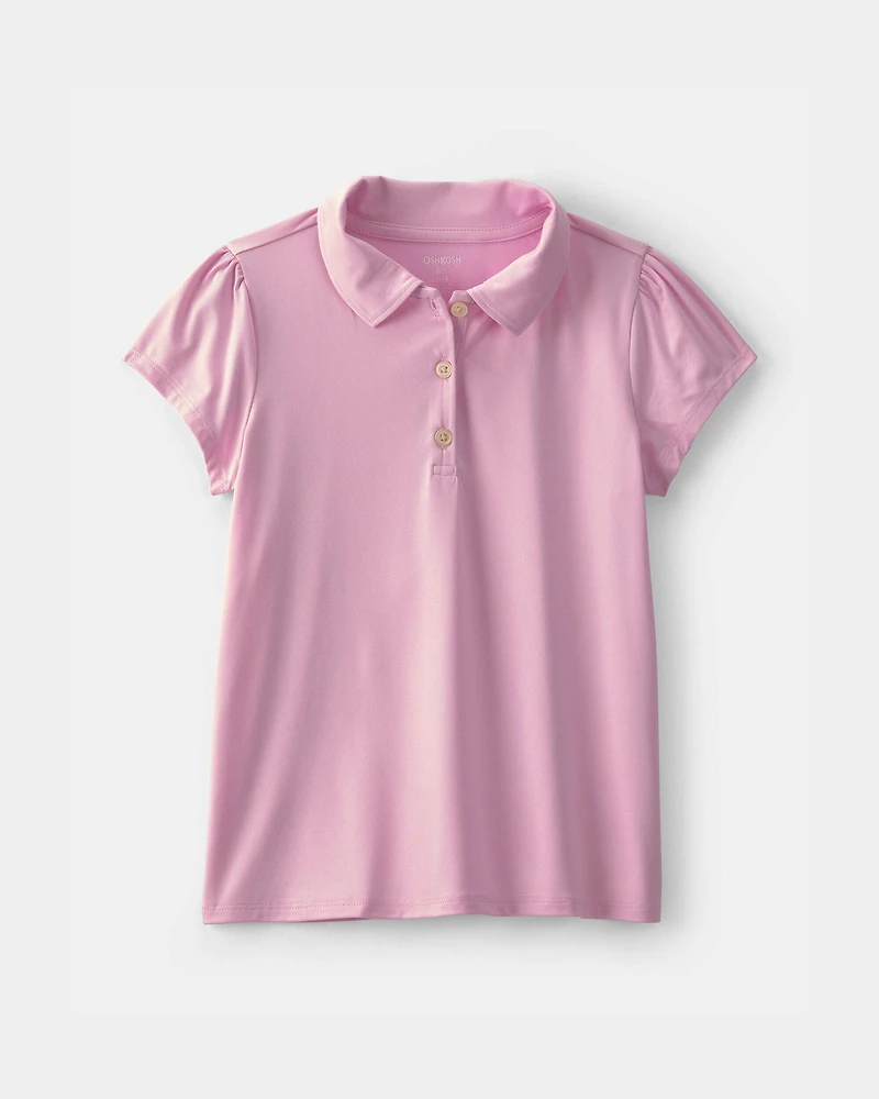 Girls 2-Pack Uniform Polo Shirts - Pink