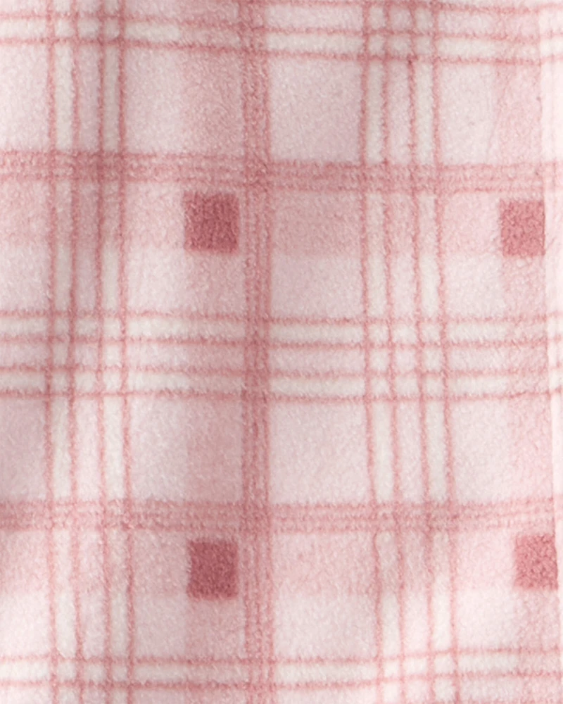 Toddler Girl 2-Piece Plaid Top and Wide Leg Pants - Pink