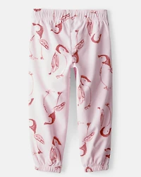 Toddler Girl Penguin Cozy Jogger Pant - Pink