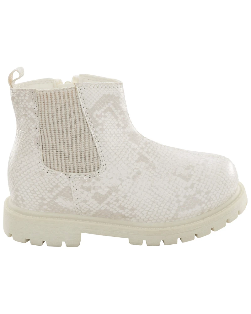 Toddler Girl Snakeskin Chelsea Boots