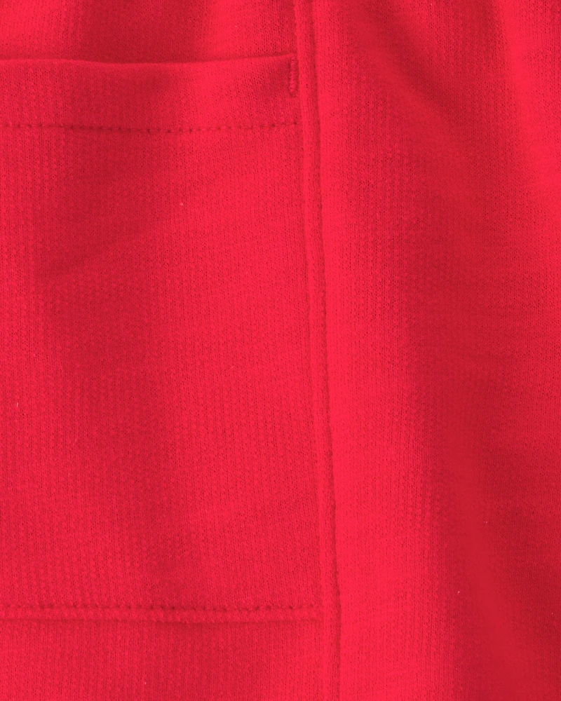 Toddler Girl French Terry Shorts - Red