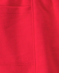 Toddler Girl French Terry Shorts - Red