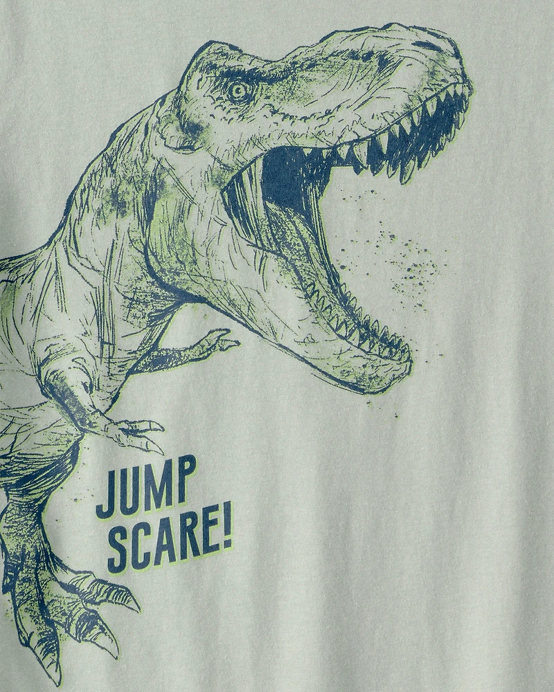 Boys Dinosaur Graphic Tee - Green