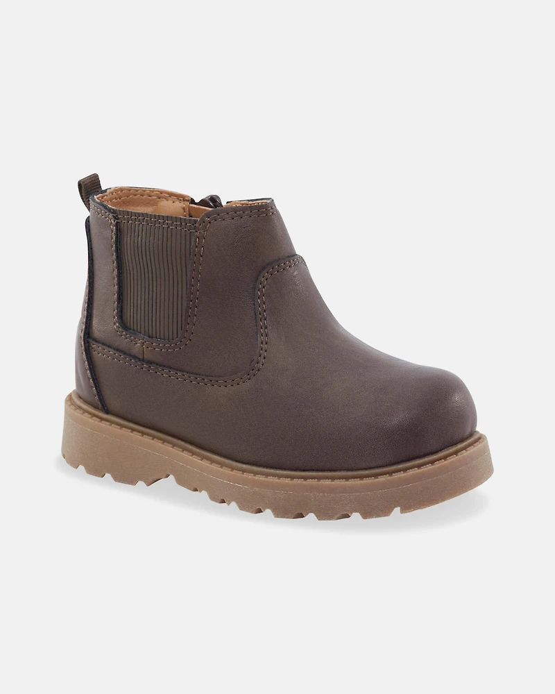 Toddler Boy Ankle Boots - Brown