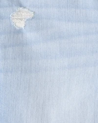 Girls Frayed Denim Skimmer Shorts - Light Wash