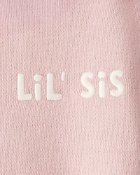 Baby Girl Organic Cotton Lil Sis Bubble