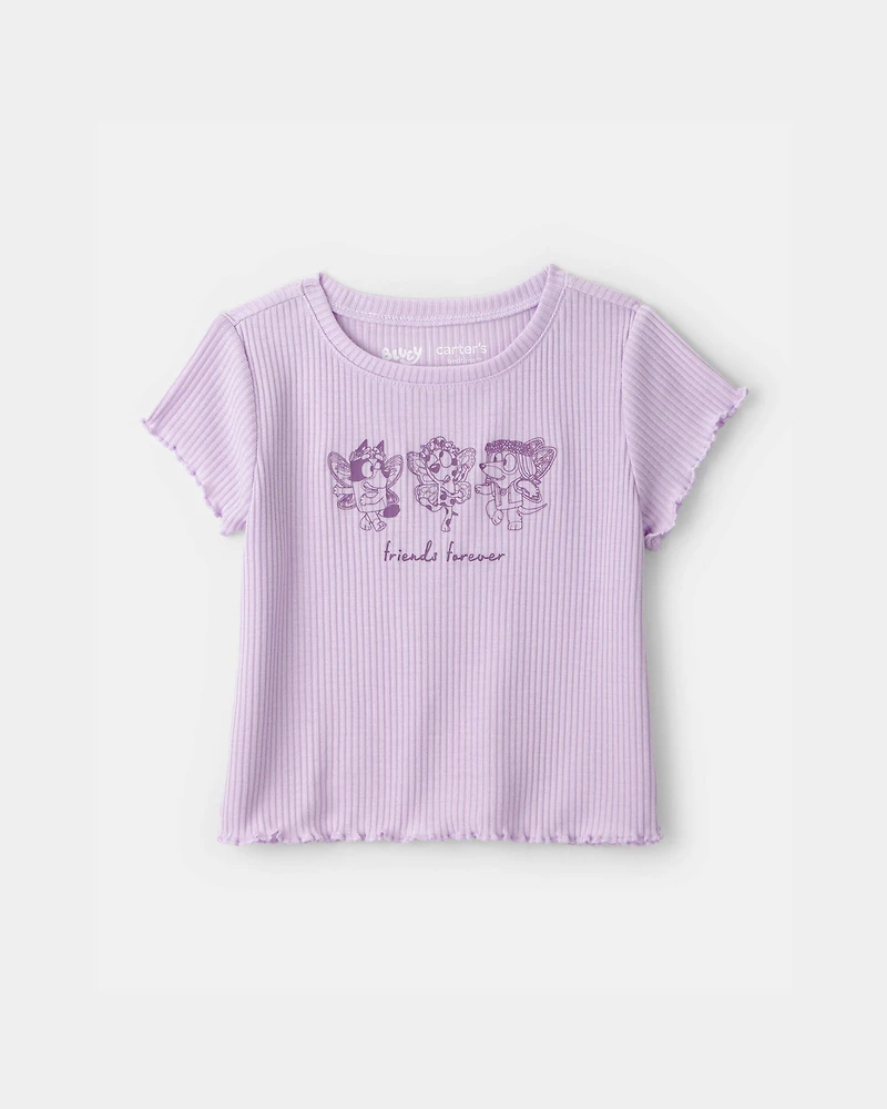 Toddler Girl 2-Piece Bluey™ Short-Sleeve Pajama Set - Purple