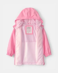 Toddler Girl Colorblock Raincoat - Pink