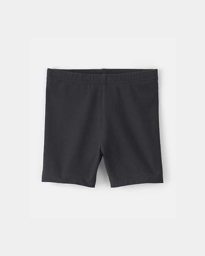 Baby Girl Solid Bike Shorts - Black