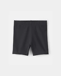 Baby Girl Solid Bike Shorts - Black