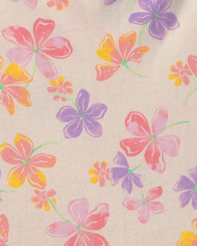 Girls Tropical Floral Romper