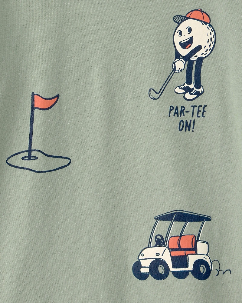 Toddler Boy Golf Graphic Tee - Green