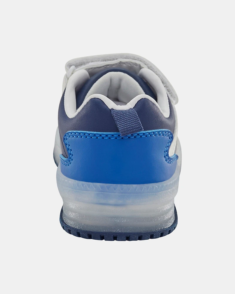 Toddler Light-Up Casual Sneakers - White/Navy