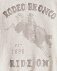 Boys Western Rodeo Short-Sleeve Graphic Tee - Ivory