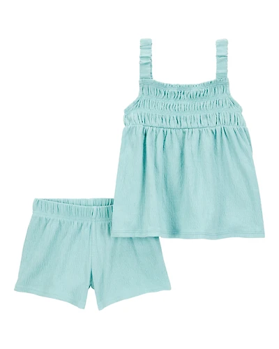 Toddler 2-Piece Crinkle Jersey Tank & Short Set