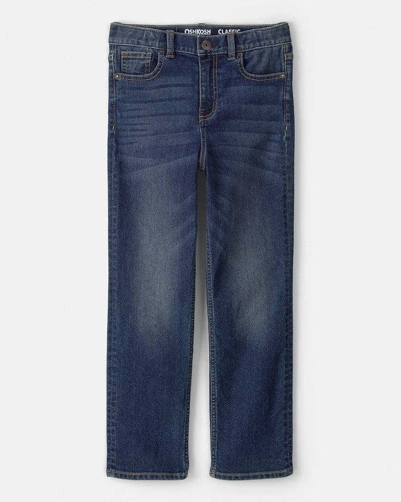 Kid Dark Wash Relaxed-Fit Classic Jeans
