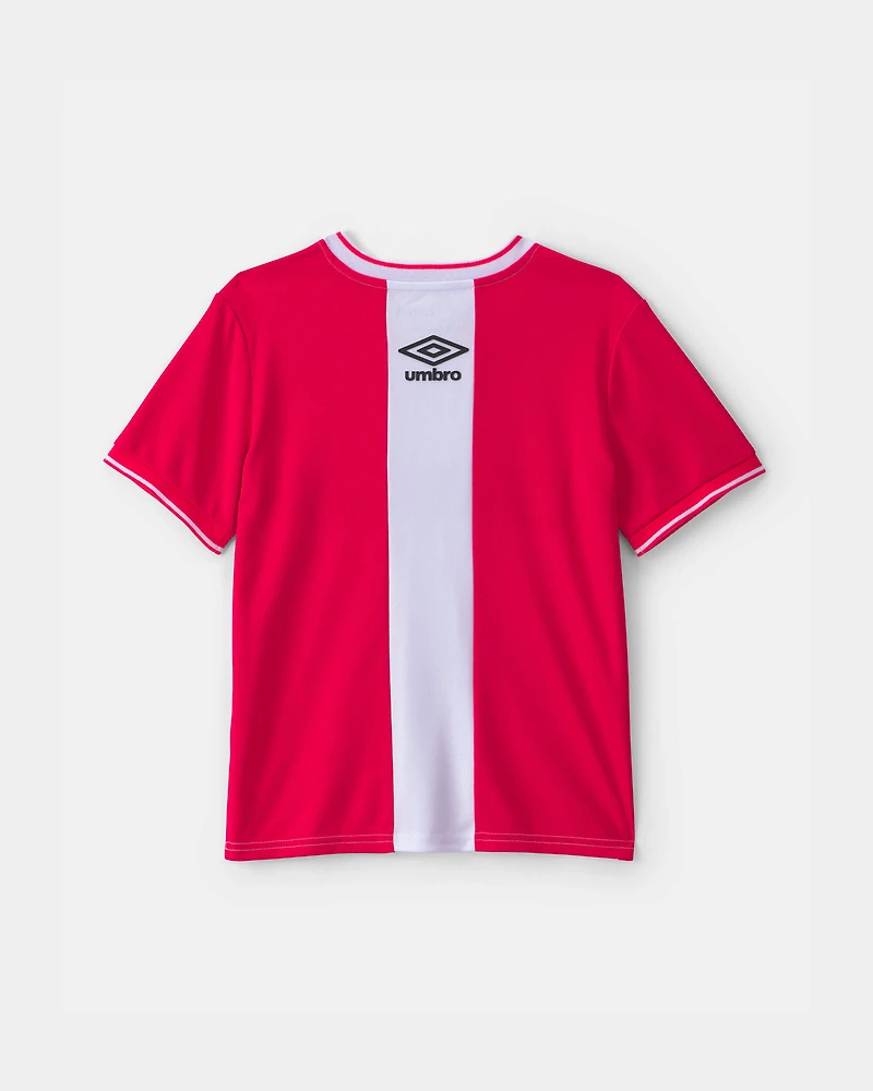 Kids 2-Piece Umbro Canada Soccer Jersey & Short Set - Red/White/Black
