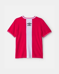 Kids 2-Piece Umbro Canada Soccer Jersey & Short Set - Red/White/Black