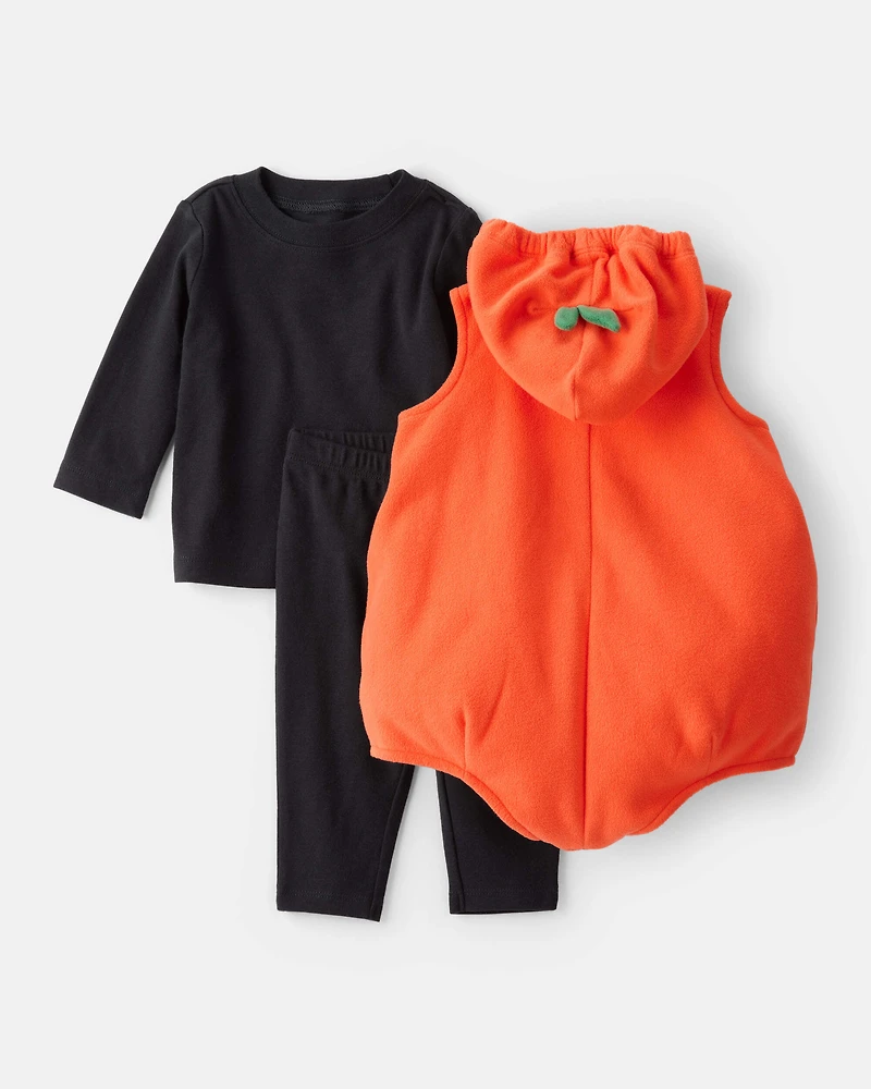 Baby 3-Piece Pumpkin Halloween Costume - Orange/Black