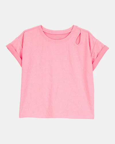 Girls Solid Short-Sleeve Tee - Pink