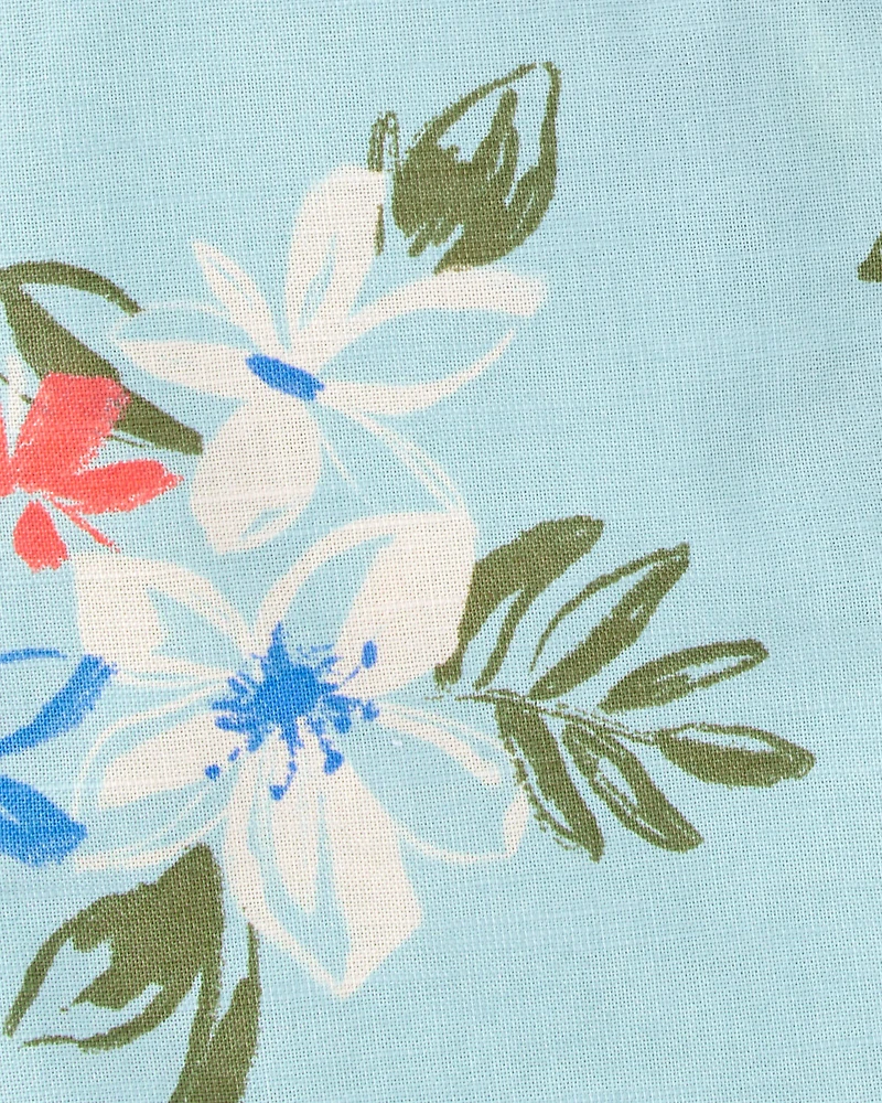 Baby Tropical Button-Down Romper