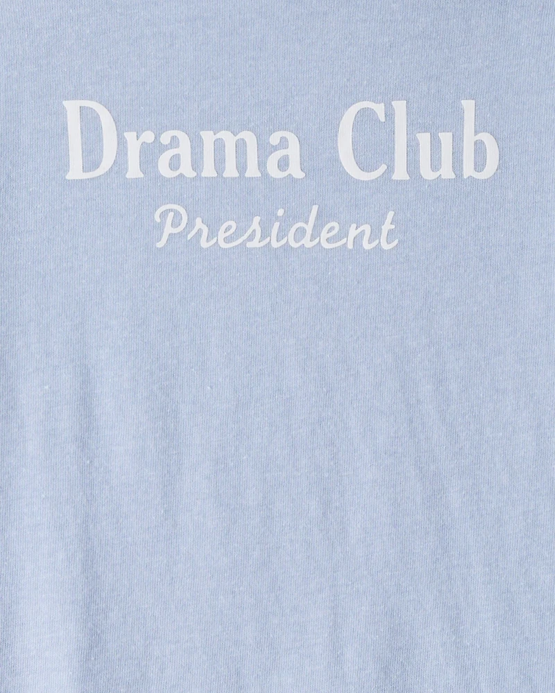 Girls Drama Club Long-Sleeve Graphic Tee - Blue