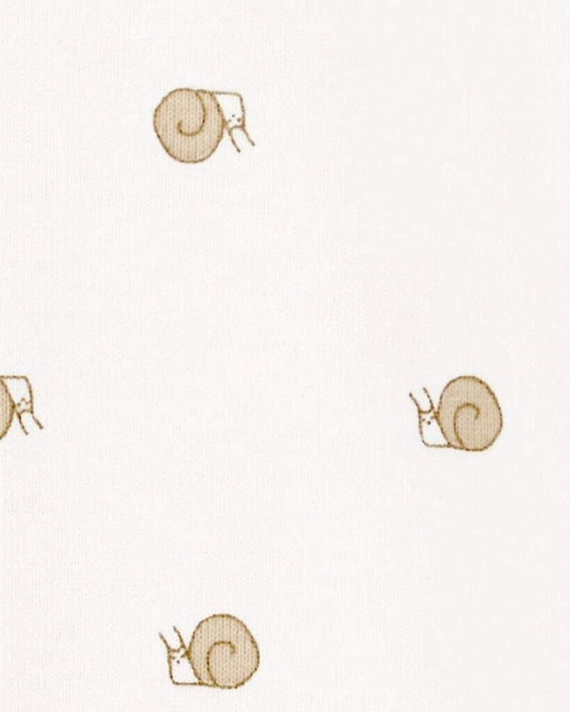 Baby Preemie Snail Cotton Sleeper Gown