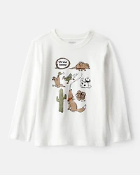 Toddler Boy Desert Graphic Tee - White