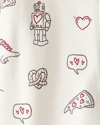 Baby Organic Cotton Sleep & Play Pajamas in Little Loves Print