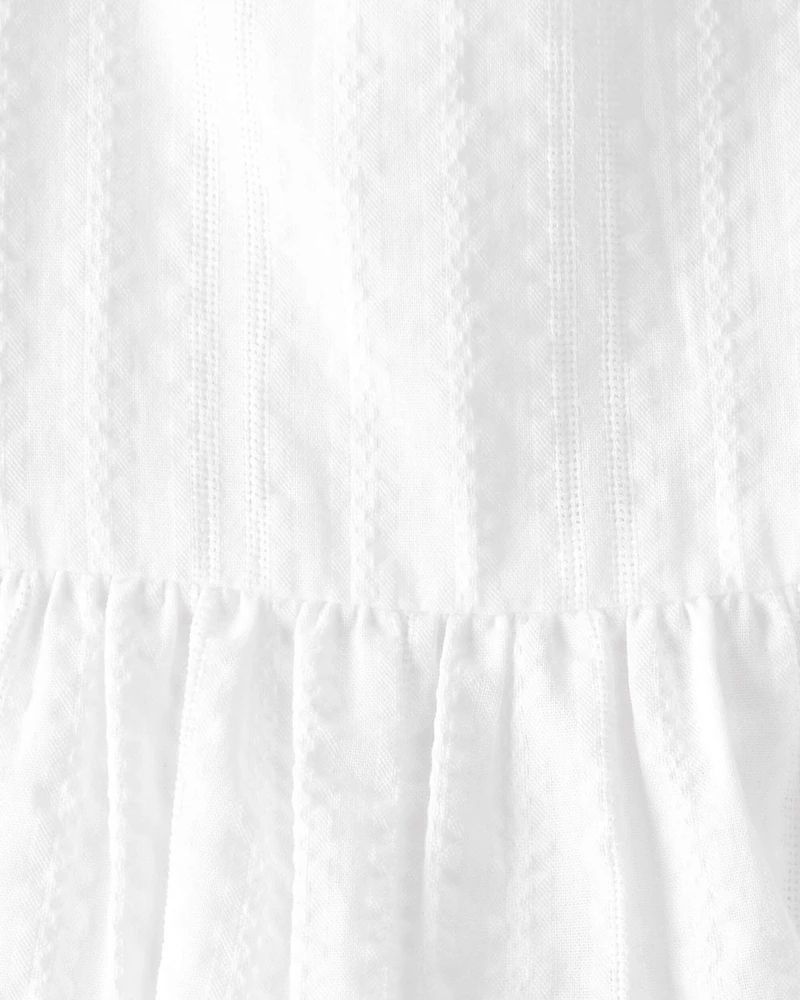 Baby Girl Short-Sleeve Ruffle Top - White