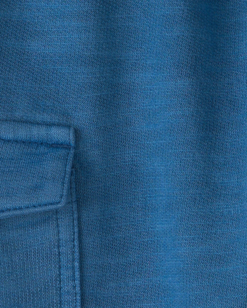 Baby Boy French Terry  Cargo Knit Joggers - Blue