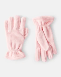 Girls Fleece Gloves - Pink