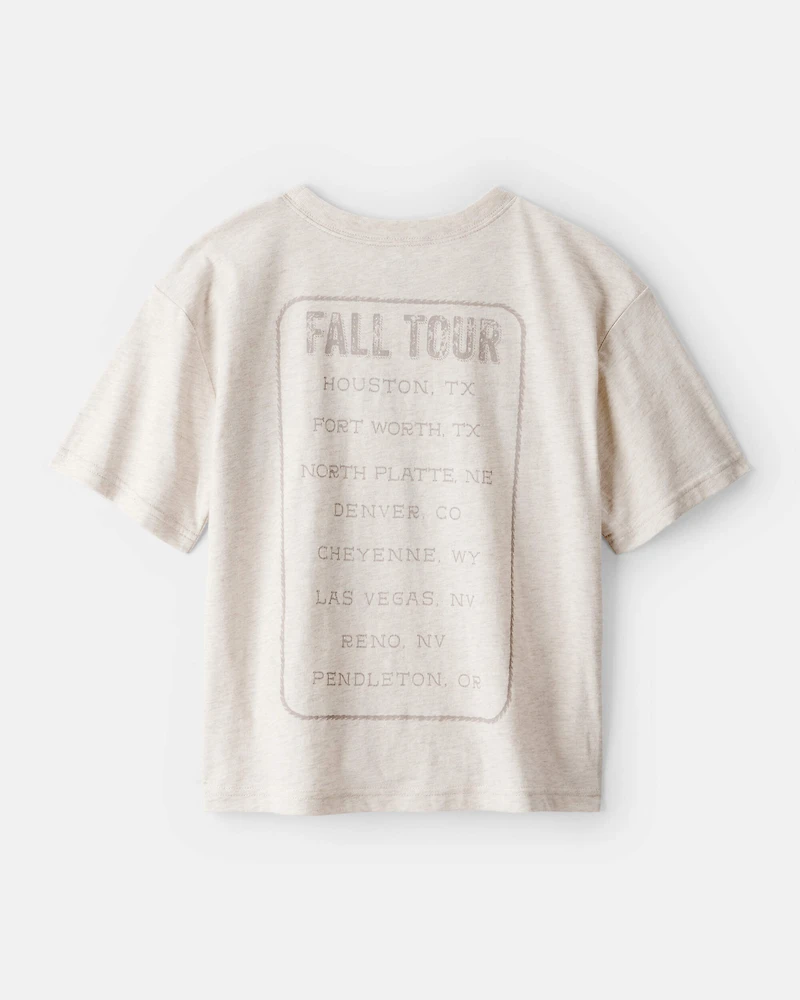 Boys Western Rodeo Short-Sleeve Graphic Tee - Ivory