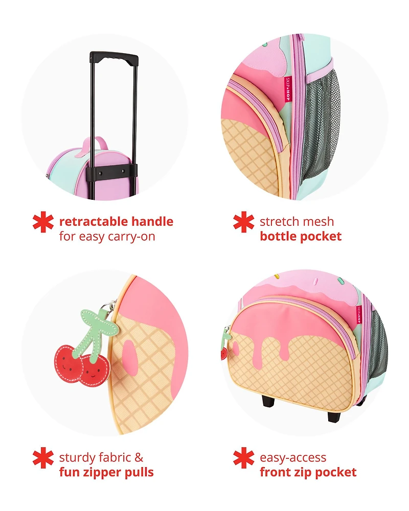 Spark Style Kids Carry On Rolling Luggage - Ice Cream