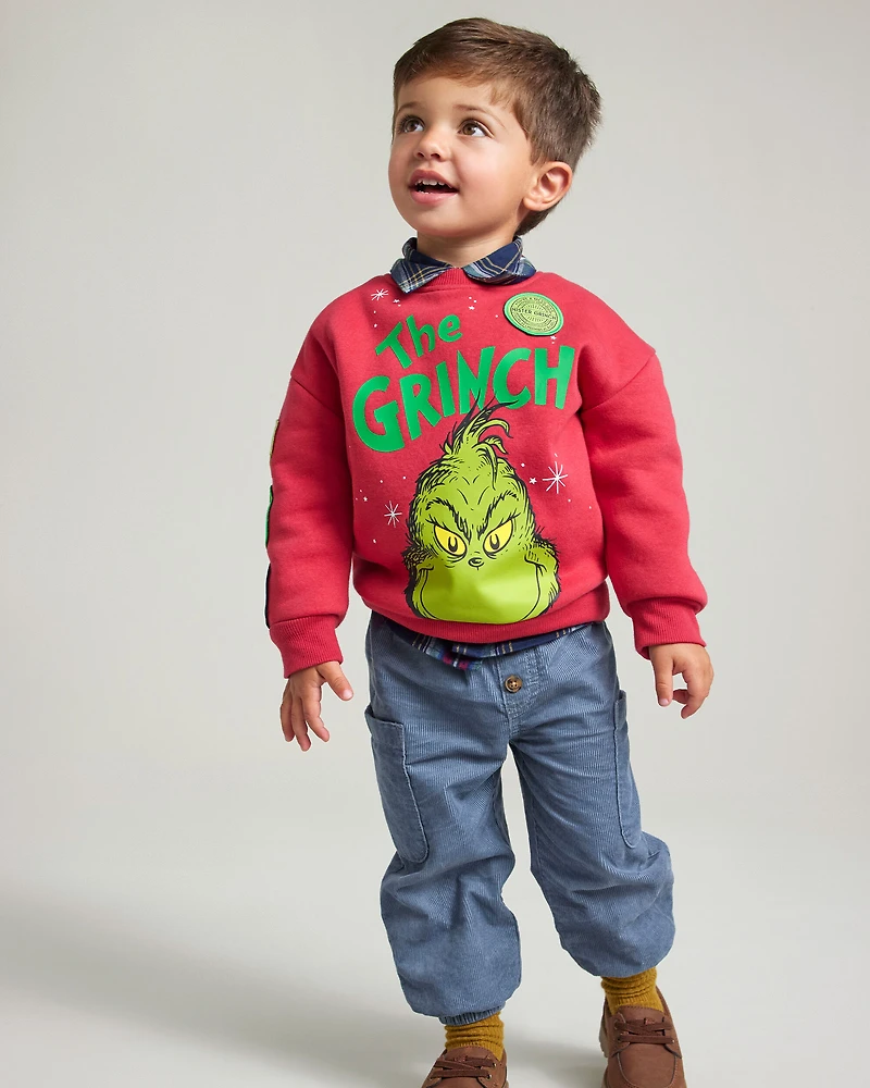 Toddler Christmas Dr. Seuss™ The Grinch Pullover Sweatshirt - Red
