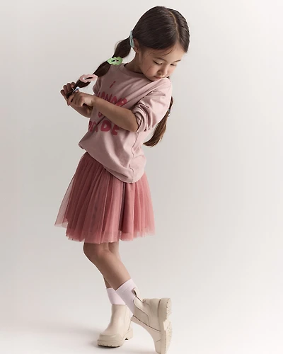Toddler Girl Avenue Twirl™ Mini Skirt with Tulle - Pink