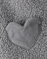 Baby Girl 3-Piece Sherpa Vest Outfit Set - Grey