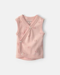 Baby Girl Sheep Side-Snap Tank - Pink