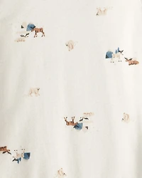 Baby Boy 3-Piece Quilted Vest Outfit Set - Grey/Black