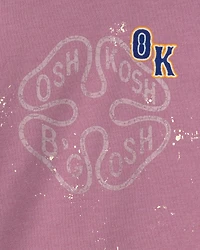 Toddler Girl 'OshKosh' French Terry Pullover Sweatshirt - Purple