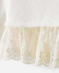 Baby Girl Fleece Long-Sleeve Top - Ivory