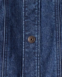 Boys Denim Long-Sleeve Hooded Fashion Jacket - Blue