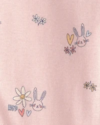 Baby Girl Easter Bunny 100% Cotton Snug Fit 1-Piece Pajama - Pink